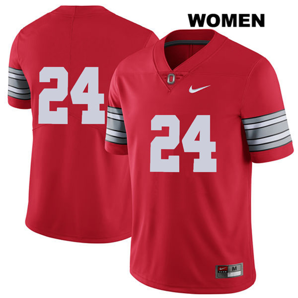 Ohio State Buckeyes Women's Sam Wiglusz #24 Red Authentic Nike 2018 Spring Game No Name College NCAA Stitched Football Jersey AT19W88UI